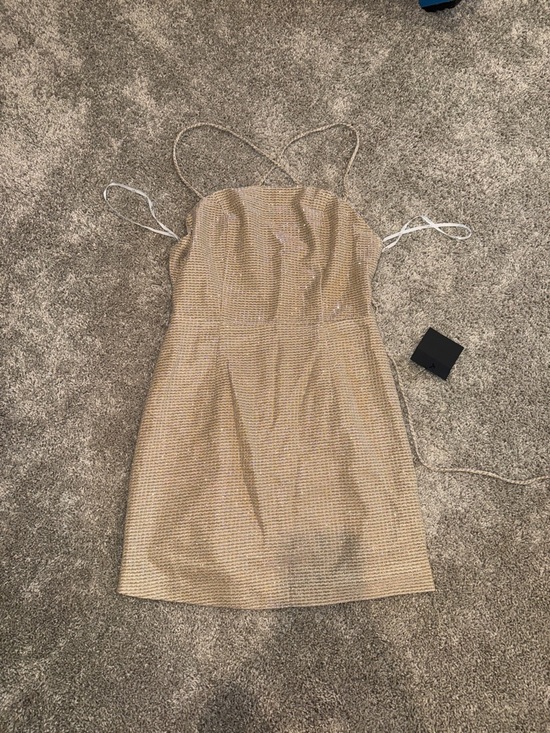 Lulus Dresses & Skirts - Lulu’s Earned Your Win Metallic Lace minidress